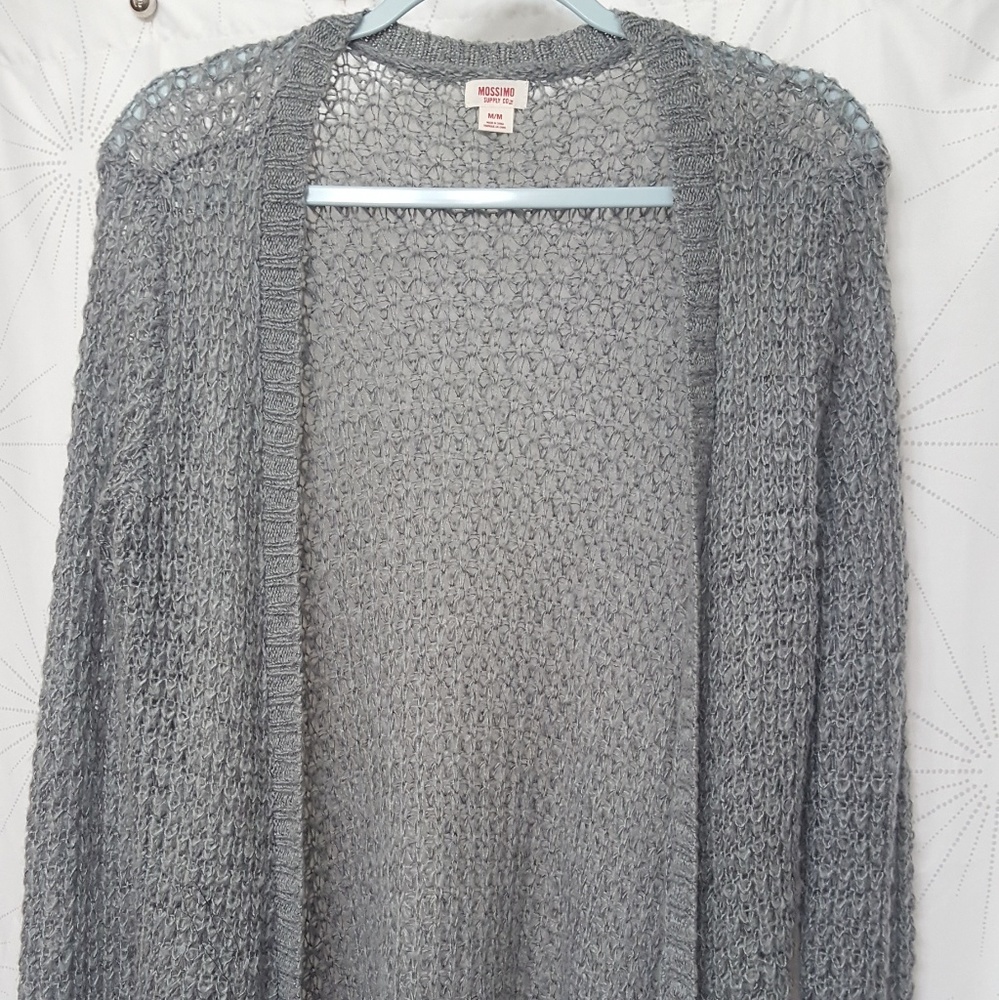 Long gray cardigan